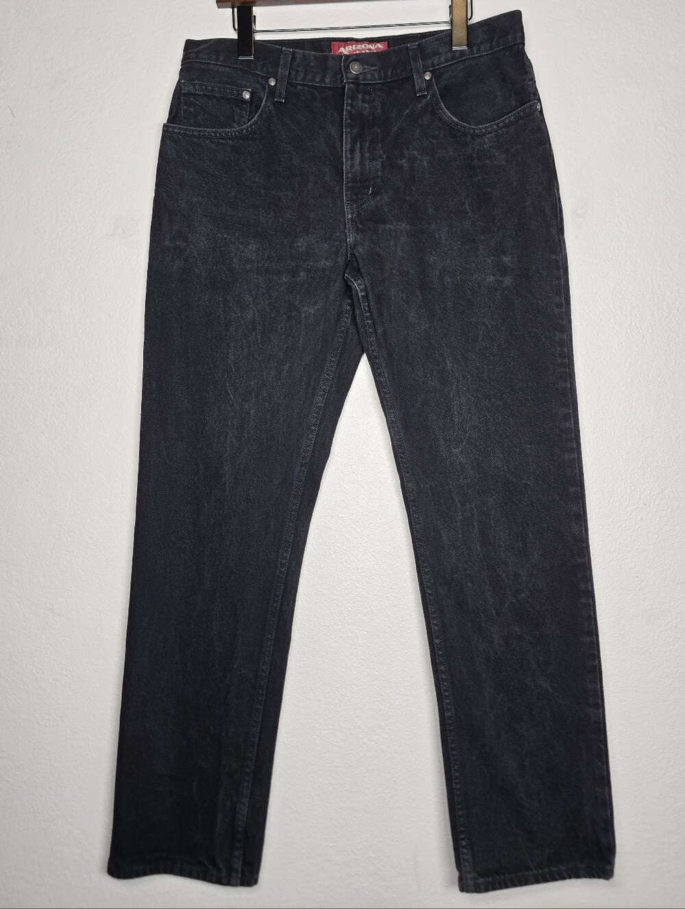 Arizona Jean Co Faded Black Slim Straight Jeans 34x32 100% Cotton Y2K